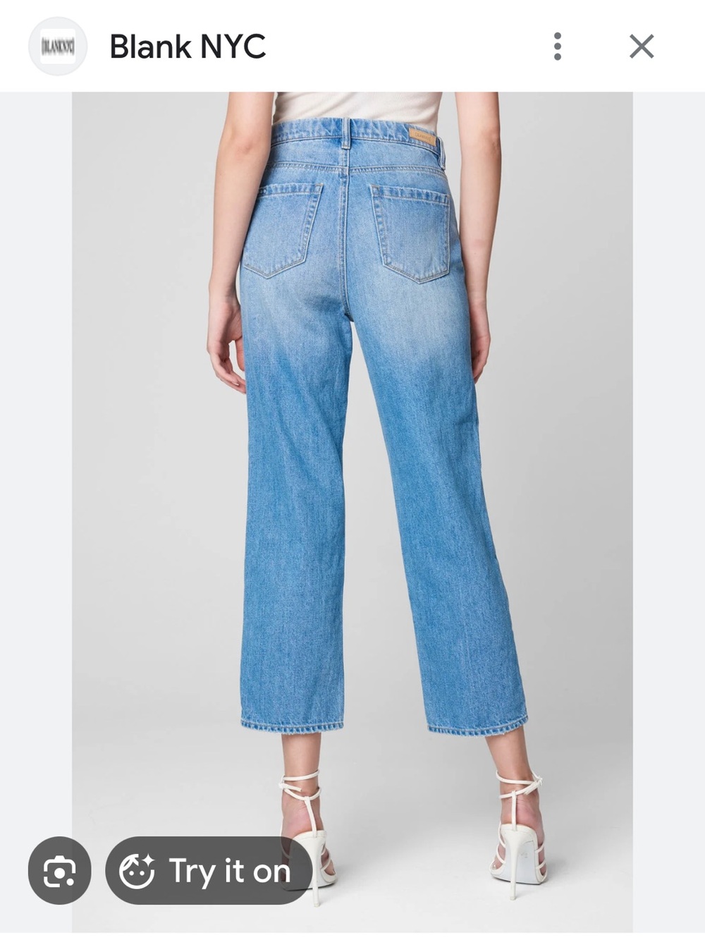 BlankNYC, the Baxter ribcage straight leg cropped Jeans